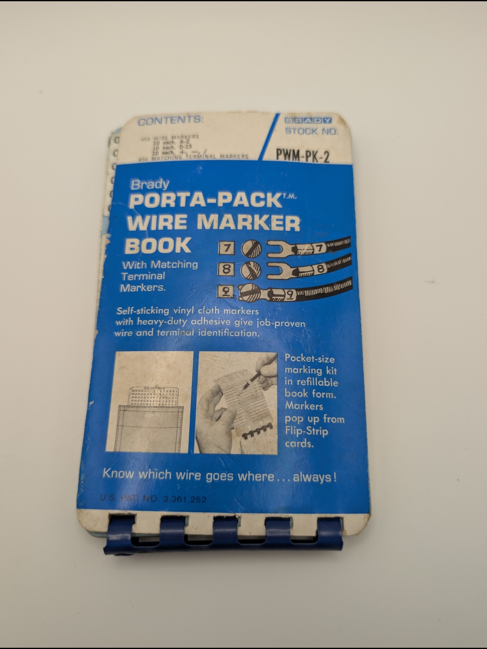 Vintage Brady Porta-Pack Wire Markers - Used, 1975, USA